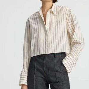 A.L.C. Monica II Cropped Cotton Shirt